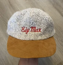 Vintage Bula x Dynastar Skis Sherpa Fleece Cap Hat Oatmeal Deep Pile Made in USA