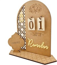 Ramadan Advent Calendars Wood Eid Mubarak Countdown Calendars Tracker Date for K