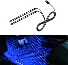 Car LED Strip Light, 24 LED RGB Neon Auto Interior Atmosp Color: BlueSize: USB