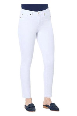 IMAN Global Chic Women's Perfect Fit 360 Slim-Leg Ankle Jean White