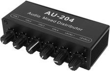 Mini Piccolo Preamplificatore Audio Stereo 2 Ingressi E 4 Uscite, 3,5 Mm, Contro