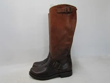 Frye Womens Size 6.5 B Distressed Brown Leather 14" Knee High Fashion Boots