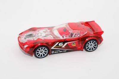 Used Loose Hot Wheels 2013 The Ultimate Handbook Nerve Hammer in Transparent Red