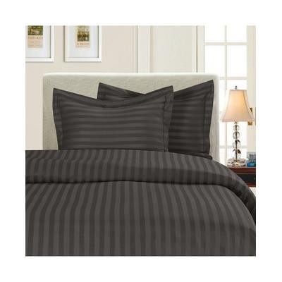 Elegant Comfort Black Stripe Wrinkle-Free 3 Pc King/California Duvet Cover Set