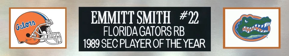 Camiseta deportiva Emmitt Smith autografiada y enmarcada naranja Florida auto Beckett certificado de autenticidad Foto 4 de 4