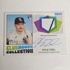 2026 Topps Heritage Kyle Teel RPA 10/25 RC Clubhouse Collection Relic Auto