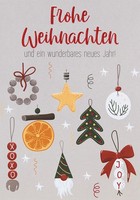 Weihnachten Unverpackte GlüCkwunschkarte Mit Umschlag Baumschmuck Frohe Weihnach