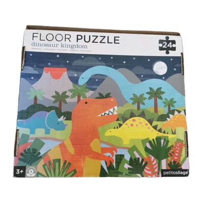Petit Collage Bodenpuzzle Dinosaurier Dinosaurier Königreich - 24 große Teile