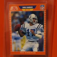 Pro Set 1989 #159 Chris Chandler Indianapolis Colts Base Set Football Card