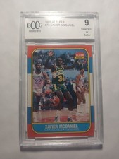 1986-87 Fleer #72 Xavier McDaniel Rookie Card BGS BCCG 9 Near Mint+. rookie card picture