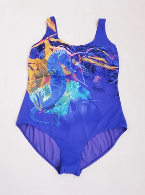 Ulla Popken Badeanzug DE 56 lila/blau purple/blue NEU NEW Einteiler Schwimmanzug - Bild 1 von 4