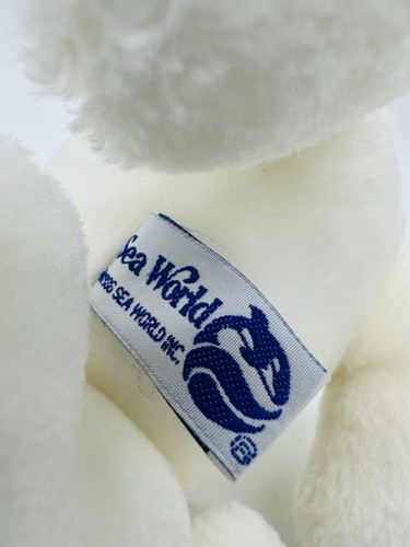 Vintage 1986 Sea World Baby Seal Pluszowa nadziewana zabawka Lew morski biały rozmiar 7" - Zdjęcie 6 z 9