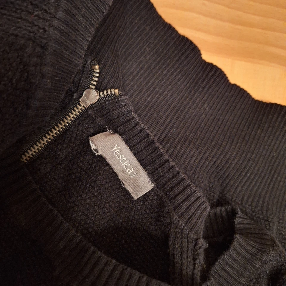 Yessica Strick Pulli Schwarz Blau | Größe 40 | Damen Pullover | ZZZ-463 - Bild 4 von 4