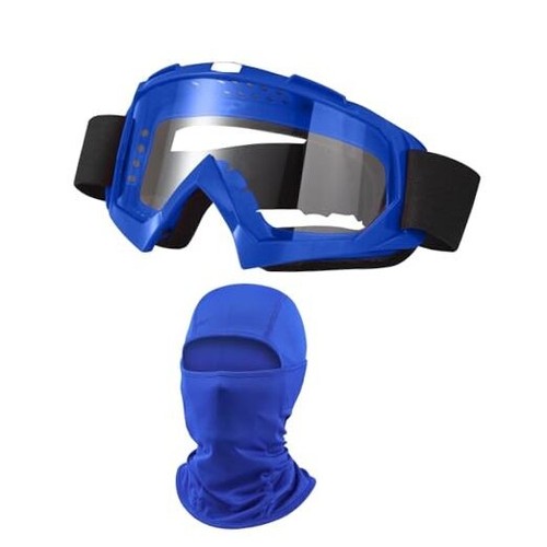 Dirt Bike Goggles ATV Off-Road Riding Motorcycle Motocross Blue/Clear ...