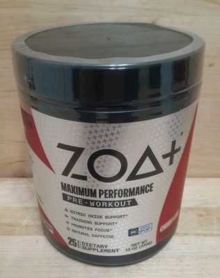 ZOA+ Zero Sugar PRE-WORKOUT Powder CHERRY LIME NSF-CERTIFIED SPORT 13oz CAFFEINE