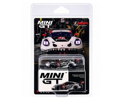 Mini GT 1:64 Porsche 911 GT3 R #77 AO Racing Skeleton Rexy #1143