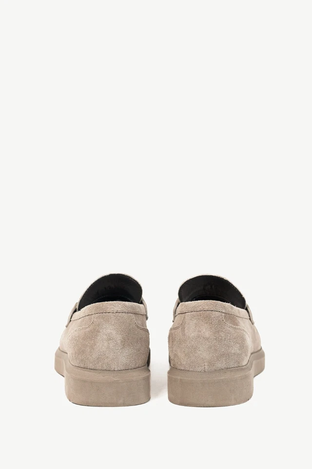 Мокасины Brunello Cucinelli серо-коричневые замшевые с ремешком Monili, размер США 4,5 - Изображение 4 из 4