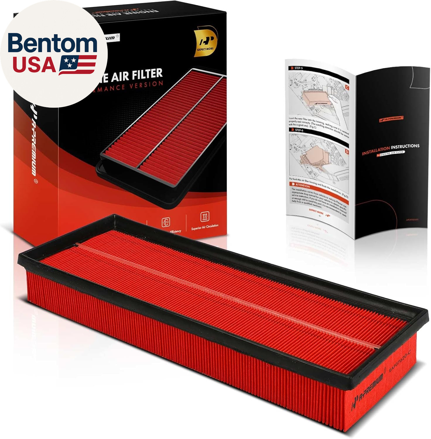 High-Performance, Pre-Oiled Engine Air Filter Compatible with Dodge Ram 2500, Ra