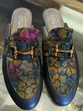 Spring Step L'artiste "Witty" Mules Black/Multi Size 42/10.5 Buckle