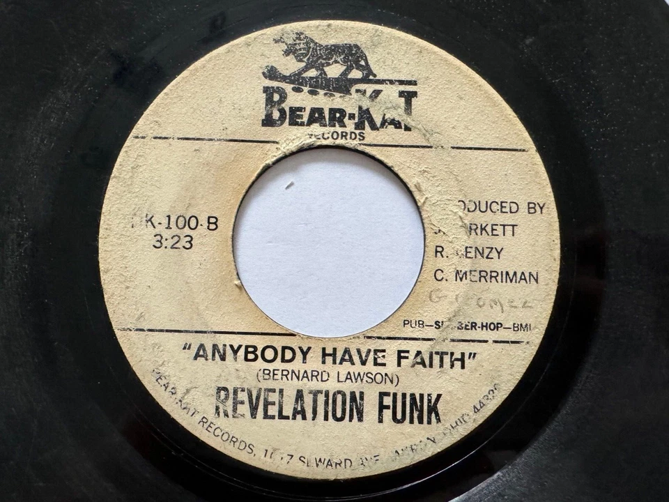 RARE Ohio Funk Promo 45 - Revelation Funk "Running" Bear Kat HEAR Foto 2 de 2