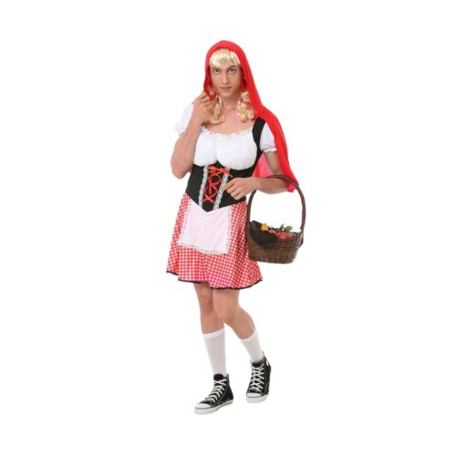 Burly Red Riding Hood Costume - Funny Adult Halloween Costumes for Men X-Large - Picture 1 of 5