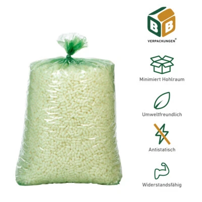 BB-VERPACKUNGEN® Helle BIO Verpackungschips 300 Liter in Small / Füll Material Polster Versand