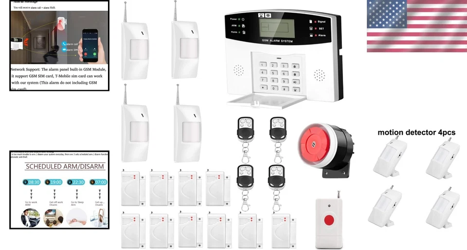 4G GSM Wireless Home Security Alarm System - 99 Zones, SMS Alerts & Remote Co... - Image 2 of 4