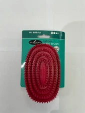 Champion 2in1 Rubber Curry Brush For Dog Groom & Bathe All Coat Type Massage 