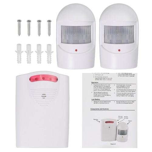 Wireless PIR Sensor Driveway Garage Security Motion Sensor 2 Alarm & 1 Receiver - Picture 6 of 12