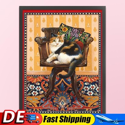 Full Embroidery Eco-cotton Thread 11CT Printed Cat Cross Stitch Kit Artwork(1) D