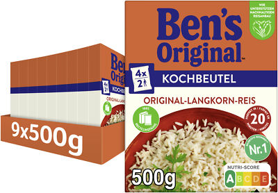 BEN'S ORIGINAL  Original-Langkorn-Reis 20-Minuten im Kochbeutel 9x500g