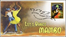 AO-3942-2, 2005, Let’s Dance, Mambo, Add-on Cachet, FDC, Pictorial Postmark, Dan