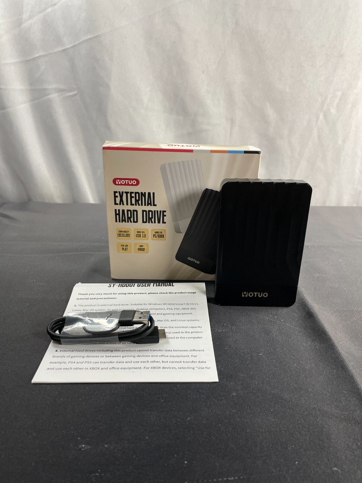 YOTUO SY-HDD01 Black Portable 320GB Storage USB 3.0 External Hard Drive