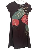 Max A Line Dress Small Artsy Abstract Boho Earthy Mod NWOT Made In India