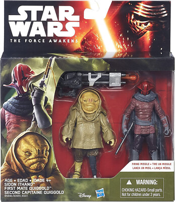 STAR WARS VII JUNGLE MISSION 3.75IN 2-PACK SIDON ITHANO AND FIRST MATE QUIGGOLD