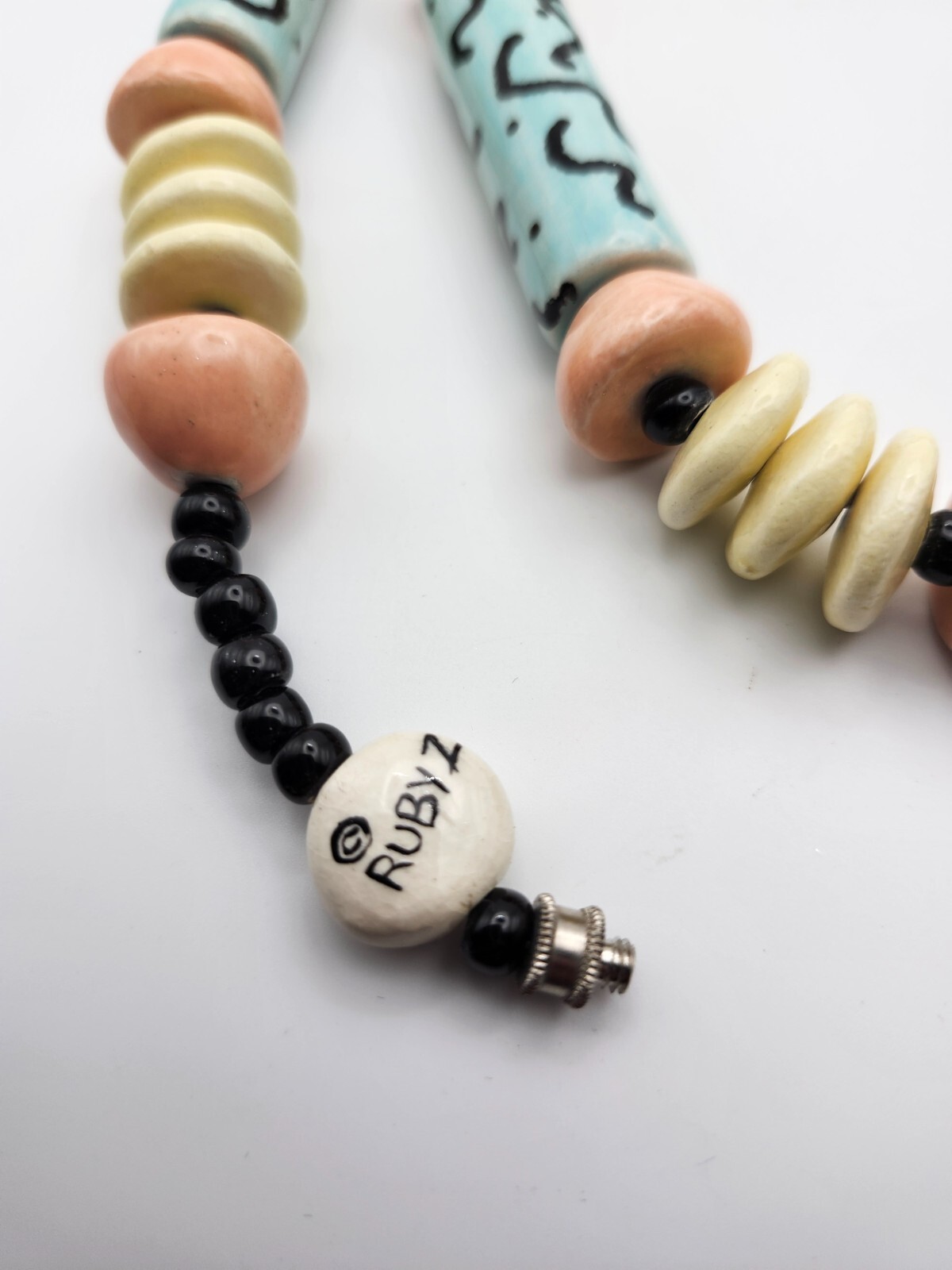 Ruby Z Candace Loheed Ceramic Pastel Necklace 32 … - image 3