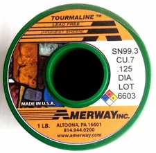 Amerway Tourmaline Lead Free Solder Stained Glass, Jewerly, kaleidoscopes 1 lb 