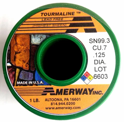 Amerway Tourmaline Lead Free Solder Stained Glass, Jewerly, kaleidoscopes 1 lb