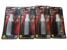 2 Oz. Fake Blood Spray, Costume Makeup, Face or Body Paint for Vampire LOT OF 4