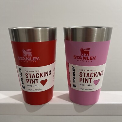 Stanley Stacking Pint Target Valentine's Day Exclusive 2 pack Red & Pink
