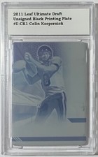 2011 Leaf Ultimate Draft Black Printing Plate Colin Kaepernick RC #UCK1 BCCG 1/1
