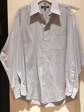 Kenneth Cole Reaction 100 Cotton Light Blue Shirt Size 16,5 34/35 Large