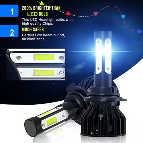 2x 9006 HB4 Car LED Headlight Kit 60W 8000K Globe High Low Beam Bulb Bright Blue - Picture 5 of 8