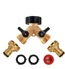 2 Way Garden Hose Splitter,Garden Hose Splitter, Y Valve, 2-Way Tap Connector