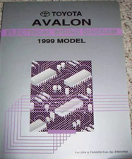 1999 TOYOTA AVALON Electrical Wiring Diagram Manual EWD OEM