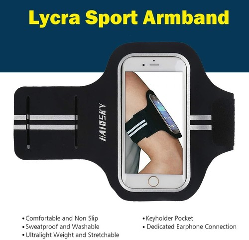 5.5" Reflective Water Resistant Sports Armband Phone/Key Holder - NEW - UK STOCK - Zdjęcie 4 z 4
