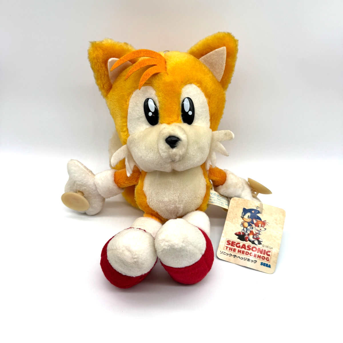 タグ付き ジャンボ セガ ソニック テイルス ぬいぐるみ SEGA 1995年 Sonic The HedgeHog Plush 1995 Sega Tails Suction Cup Tagged Very