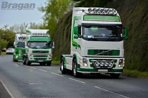 Roof Bar + Spot Lamps For Volvo FH 2 & 3 Globetrotter Standard Stainless Truck - Picture 3 of 12