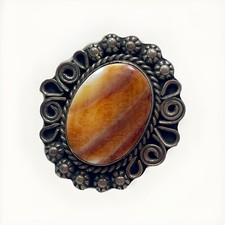 Native American Handmade Orange Spiny Oyster Ring, Size 7