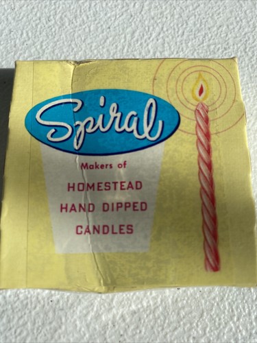 4 Pkgs Vintage Birthday Party Candles in Box Spiral Ami Yellow Pink Green 1950's - Picture 9 of 10
